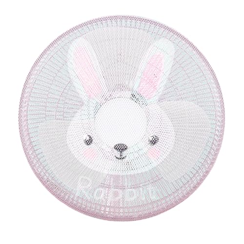 Runde Elektrofächer -Wach -Staubabdeckung Sicherheitsnetz -Mesh -Beschützer für Kinder weiches waschbares staubfestes Polyestermaterial für den Heimgebrauch (Kaninchenmuster groß) von ANKROYU