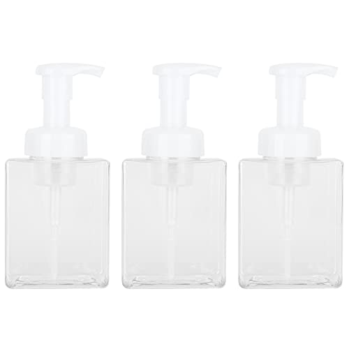 Schaumseife -Spender Pumpenflasche 3pcs 250 ml leerer Schaumflüssigkeit Handseifenbehälter Plastik Presseflasche für Reise Schönheit Hautpflege und Reinigung transparent kompakt von ANKROYU