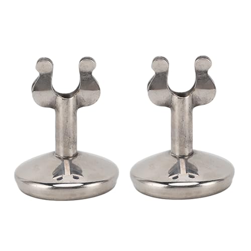 Tischnummernständer, Platzkartenhalter, Edelstahl, elegantes Herzform-Design, stabile Basis für Hochzeitsfeier, Bürodekor, 2 Stück (M Typ) von ANKROYU