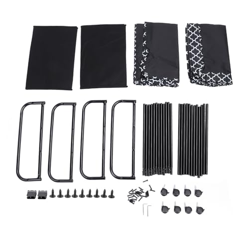 Unter dem Bett Speicherorganisator Großkapazität unter Bettschublade mit 4 n geräumiger haltbarer Organizer für Schlafzimmer Schrank Oxford Stoff Kohlenstoffstahl 80 x 43,5 x 16 cm (Houndstooth) von ANKROYU