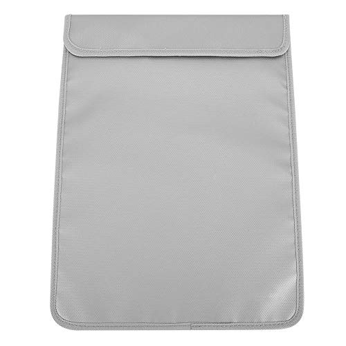 Wasserdichte feuerfeste Dokument Organizer -Beutel große Kapazität Reißverschluss tragbare faltbare Speicherlösung für Geschäftsreisen Flüssige Silikon Glasfasertuch 38 x 28 cm von ANKROYU