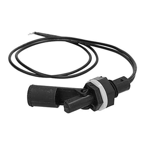 Wasserstand Schwimmerschalter 10W Seitenmontierte Hochgenusionsflüssigkeitsspiegel -Sensor für Aquarien Fischtanks Hydrokroponik schwarzer Kunststoff mit 38 cm Kabel von ANKROYU