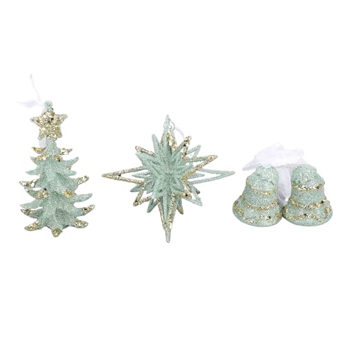 Weihnachten Hanging Decor Festive Tree Bell Star Ornamente innovatives Design einfach zu installieren für Einkaufszentren für Heimbüro PP Material 3pcs Set Weihnachten Hanging Decor Festive Tree Bell Star Ornamente innovatives Design einfach zu installieren für Einkaufszentren für Heimbüro PP Material 3pcs Set von ANKROYU
