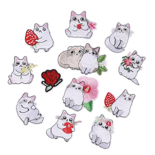 12 PCs Cartoon Bestickte Flecken Weiße Katzen Nähen Flecken Auf Flecken Applikationsflecken Nähen Auf Flecken Nähen 12 PCs Cartoon Bestickte Flecken Weiße Katzen Nähen Flecken Auf Flecken Applikationsflecken Nähen Auf Flecken Nähen von ANMITI