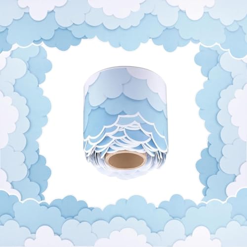 32.8ft Wolkenmassenrandverkleidung Wandaufkleber Für Tafelbeschaffungsbrettdekoration Bulletin Board Border Tric Aufkleber Wand von ANMITI