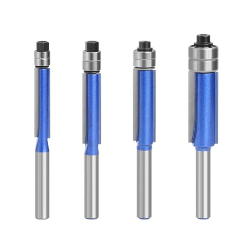 4pcs Flush Trim Router Bit Holzbearbeitungsschneider Für Holzlager Bit Trimming Router Bits Fräsenzubehör Holzbearbeitung von ANMITI