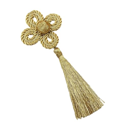 ANMITI Hand Clovers Quasten Mit Goldfäden Design Elegante Kleidung Verschönerung Handwerksprojekt Dekoration Für Hochzeitskleidung Accessoire ANMITI Hand Clovers Quasten Mit Goldfäden Design Elegante Kleidung Verschönerung Handwerksprojekt Dekoration Für Hochzeitskleidung Accessoire von ANMITI