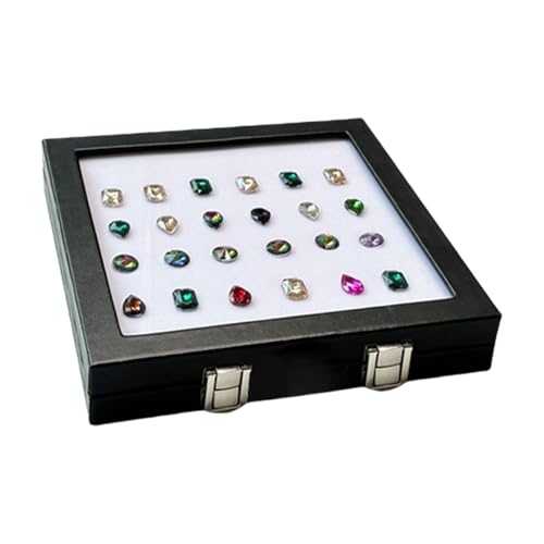 ANMITI Schmuckstaierbox Mit Glasoberteil Und PU Leder Block Schmuckschatulle Für Kristall Und Displays ANMITI Schmuckstaierbox Mit Glasoberteil Und PU Leder Block Schmuckschatulle Für Kristall Und Displays von ANMITI