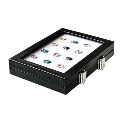 ANMITI Schmuckstaierbox Mit Glasoberteil Und PU Leder Block Schmuckschatulle Für Kristall Und Displays ANMITI Schmuckstaierbox Mit Glasoberteil Und PU Leder Block Schmuckschatulle Für Kristall Und Displays von ANMITI