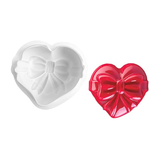 Bowtie Heart Cake Formen Schokolade Fondant Form Herz Silikon Kerzenformen Für Epoxidharz Kerzenseife Süßigkeiten Schokolade von ANMITI