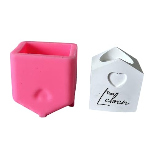 Kleinhaus Kerzenhalter Silikonform Epoxidharz Herz Kerzenplaster Die Formen Geiste Kleine Kerzenhalter Kerzenstick Silikonpflaster Formen von ANMITI
