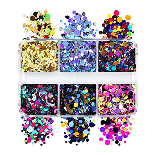 Runde Nail Art Pailletten Farbenfrohe Nägel Glitzer Flocken Paillette Nagelkunst Dekoration Make Up Französisch Manikürezubehör Runde Pailletten Runde Nail Art Pailletten Farbenfrohe Nägel Glitzer Flocken Paillette Nagelkunst Dekoration Make Up Französisch Manikürezubehör Runde Pailletten von ANMITI