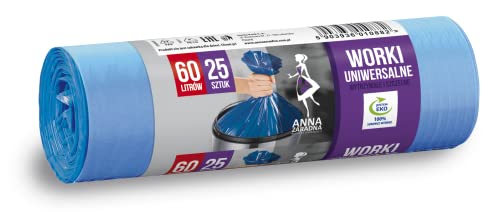 ANNA ZARADNA ST-AZ-010882 Universal Müllbeutel 60l | 25 Stück | Müllsack Mülltüte Abfallsäcke für Den Hausmüll Büro aus dicker aus HDLD-Regranulatfolie Farbe: Blau ANNA ZARADNA ST-AZ-010882 Universal Müllbeutel 60l | 25 Stück | Müllsack Mülltüte Abfallsäcke für Den Hausmüll Büro aus dicker aus HDLD-Regranulatfolie Farbe: Blau von Anna Zaradna