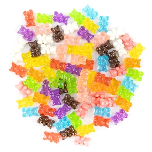 ANNASAMDO 200 Stück Gummibärchen Anhänger aus Kunstharz, Mini Harz Figuren Bär Anhänger Perlen Verzierungen Bunte Bären Basteln für DIY Dekoration Handyhülle Zubehör ANNASAMDO 200 Stück Gummibärchen Anhänger aus Kunstharz, Mini Harz Figuren Bär Anhänger Perlen Verzierungen Bunte Bären Basteln für DIY Dekoration Handyhülle Zubehör von ANNASAMDO