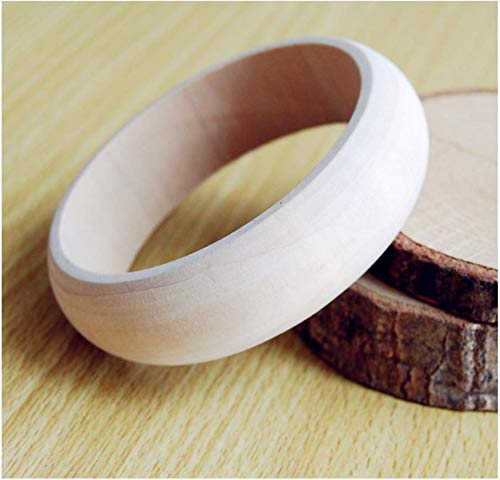 ANNIUP 2 Stück Holz-Armreif, blanko, Holzarmreif, natürlich, handgefertigt, Kunst, Handwerk, Schmuckherstellung, Dekor, Zubehör, Innendurchmesser: ca. 6,6 cm ANNIUP 2 Stück Holz-Armreif, blanko, Holzarmreif, natürlich, handgefertigt, Kunst, Handwerk, Schmuckherstellung, Dekor, Zubehör, Innendurchmesser: ca. 6,6 cm von ANNIUP
