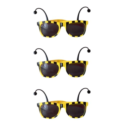 ANNIUP 3 Stück Partybrille Bienenbrille Cartoon Tierbrille Hummel Sonnenbrille Bienenbrille Karnevalszubehör für Cosplay Party von ANNIUP