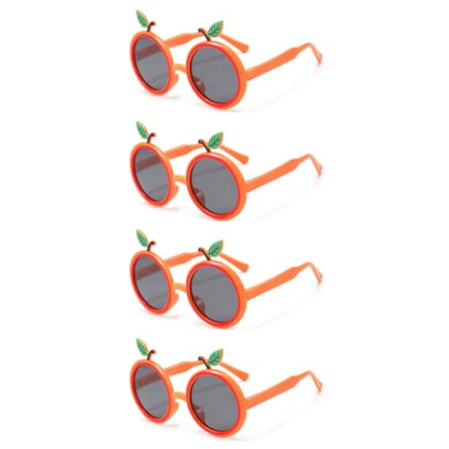 ANNIUP 4 Stück Orange Brille Hawaii Party Zubehör Brille Requisiten Sonnenbrille Dekorationen Sommer Brille Neuheit Party Brille Modellierung Dekorationen von ANNIUP