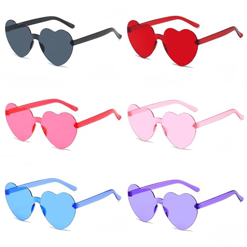 ANNIUP 6 Paar herzförmige Sonnenbrillen bunte Partybrillen Liebe Herz Sonnenbrillen Männer Damen Pfirsich Herz Sonnenbrillen Geburtstag Party Herz geformte Brillen ANNIUP 6 Paar herzförmige Sonnenbrillen bunte Partybrillen Liebe Herz Sonnenbrillen Männer Damen Pfirsich Herz Sonnenbrillen Geburtstag Party Herz geformte Brillen von ANNIUP