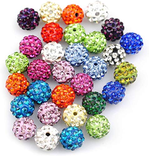 ANNIUP Shamballa-Perlen 10 mm, 100 Stück von ANNIUP