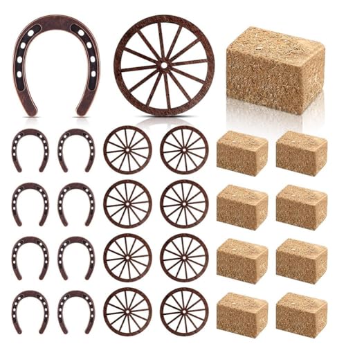 ANNJUC 24-Teiliges Western-Partyzubehör, Vintage-Tischdekoration für Glückshufeisen, Hochzeitsgeschenke, Cowboy-Dekorationen ANNJUC 24-Teiliges Western-Partyzubehör, Vintage-Tischdekoration für Glückshufeisen, Hochzeitsgeschenke, Cowboy-Dekorationen von ANNJUC