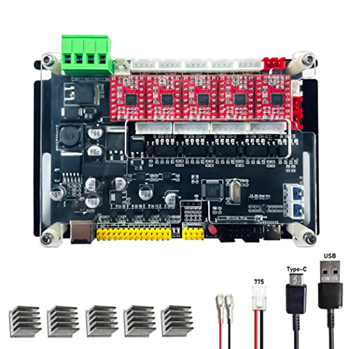 GRBL Controller Steuerplatine, Neue GRBL 4Achsen Schrittmotor Controller Steuerplatine, mit Offline/300/500W Spindel USB Treiberplatine, für CNC Lasergravierer von ANNOY TOOLS