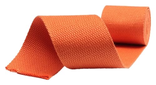 Gurtband, Nylon-Gurtband, 50 mm, 25 mm, 20 mm, 38 mm, Baumwollpolster-Gurtband for die Taschenherstellung (Farbe: Weiß, Größe: 25 mm/10 Yards) (Farbe: Rot, Größe: 25 mm/10 Yards) (Color : Oranje, Si von ANNURA