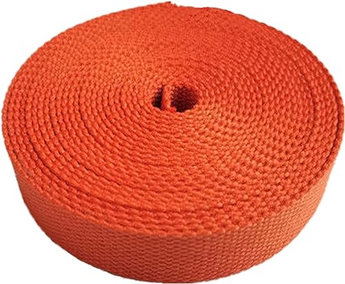 Gurtband aus Nylon, 25 mm, 38 mm, 20 mm, 50 mm breit, Polster-Gurtband for Taschen, 10 Yards/Los (Farbe: Rot, Größe: 50 mm/10 Yards) (Farbe: Weiß, Größe: 20 mm/10 Yards) (Color : Oranje, Size : 50MM von ANNURA