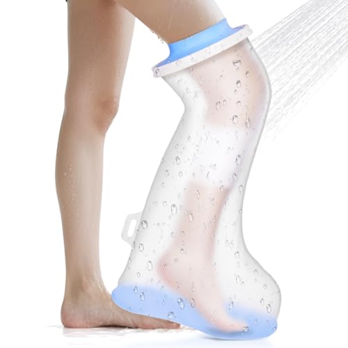 ANOMM Duschschutz Bein Erwachsene Anti Slip Gipsschutz Wasserdicht Bein Verbandschutz Wiederverwendbar Duschsack Für Fuß Gips Unterschenkel Gipsbinden von ANOMM