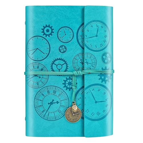 ANOMM PU Leder Notizbuch Tagebuch, Nachfüllbares Notizbuch mit Linierten Seiten, Reisenotizbuch Spiralbindung, Geschenk für Frauen, Männer, Mädchen und Jungen, 160 Seiten (A5, 23,5 × 16,5 cm, Blau) ANOMM PU Leder Notizbuch Tagebuch, Nachfüllbares Notizbuch mit Linierten Seiten, Reisenotizbuch Spiralbindung, Geschenk für Frauen, Männer, Mädchen und Jungen, 160 Seiten (A5, 23,5 × 16,5 cm, Blau) von ANOMM