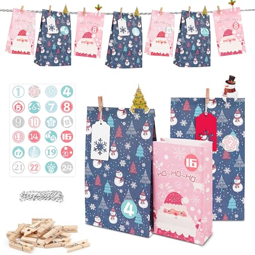 Adventskalender Zum Befüllen Kinder Groß, Geschenk Papiertueten Zum Selber Befüllen Basteln Advents Tüten, Adventskalender Zum Befüllen Groß XXL, Adventskalender Selber Machen, Weihnachtskarten –24-PC Adventskalender Zum Befüllen Kinder Groß, Geschenk Papiertueten Zum Selber Befüllen Basteln Advents Tüten, Adventskalender Zum Befüllen Groß XXL, Adventskalender Selber Machen, Weihnachtskarten –24-PC von ANPLUS