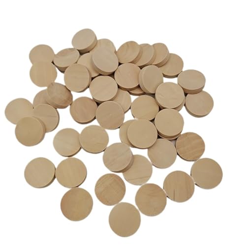 1,5 cm - 3,5 cm große Holzkreise, runde Scheiben, unfertige Scheiben, leere Holzornamente for Bastelarbeiten, Schulprojekte, Dekorationen FüR Diy Handwerk(20mm) von ANQKYO