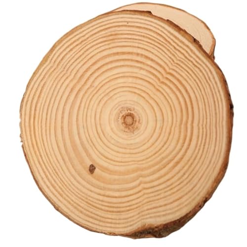 100 Stück 3 cm runde rustikale Holzscheiben, unbehandeltes Holz, ideal for Hochzeiten, Tafelaufsätze, Kunsthandwerk, Heimdekorationen for Aufhängen, sogar FüR Diy Handwerk von ANQKYO