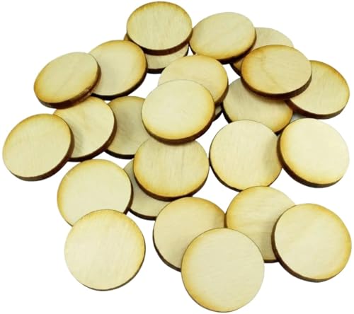 100PCS 50mm Holz Kreis Gaming Miniaturen Kunststoff Runde Basen for DIY FüR Diy Handwerk von ANQKYO