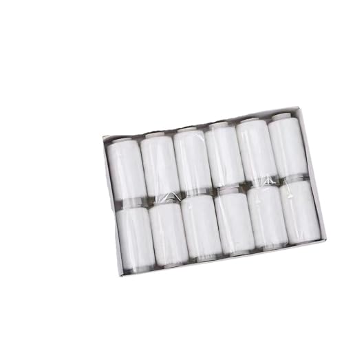 1Pcs Polyester Allzweck Nähgarne vorgewickelt Stickerei und Maschine DIY Thread FüR Basteln(White) von ANQKYO