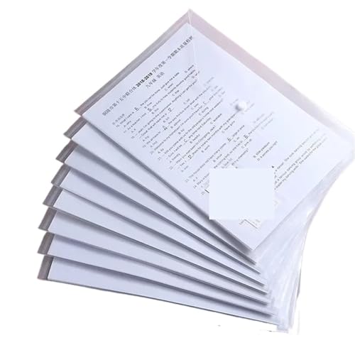 20 stück Datei Tasche Kunststoff A4 Papier Lagerung Ordner Transparent Portfolio Politik Aktentasche FüR Organisieren(Color 3) von ANQKYO