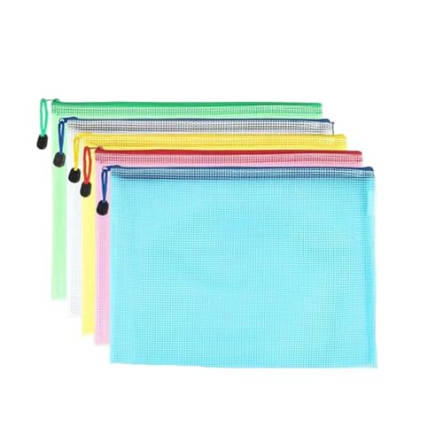 20 stücke A4/A5 Grid Zipper Datei Tasche Wasserdichte High-kapazität Transparent Ordner Büro FüR Organisieren(Mix,A4) von ANQKYO