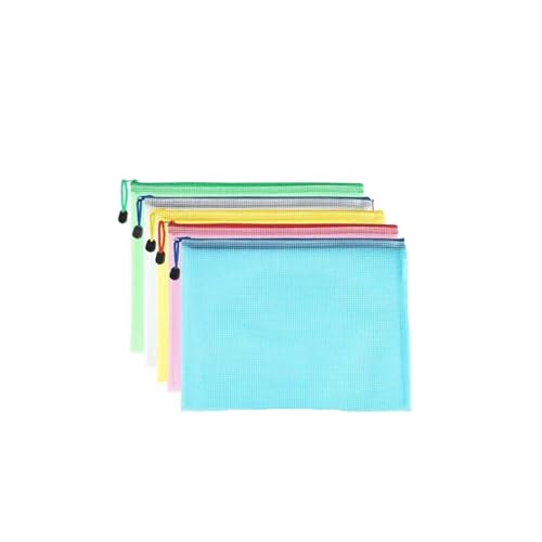 20 stücke A4/A5 Grid Zipper Datei Tasche Wasserdichte High-kapazität Transparent Ordner Büro FüR Organisieren(Mix,A5) von ANQKYO