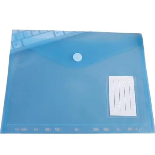 20 stücke Bunte A4 Transparent Datei Ordner Brieftaschen Dokument Dateien Mit Löcher for Ring Binder Ordner FüR Organisieren(Blue) von ANQKYO