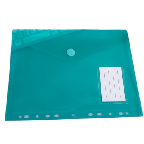 20 stücke Bunte A4 Transparent Datei Ordner Brieftaschen Dokument Dateien Mit Löcher for Ring Binder Ordner FüR Organisieren(Green) von ANQKYO