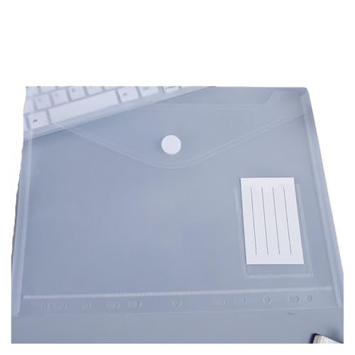 20 stücke Bunte A4 Transparent Datei Ordner Brieftaschen Dokument Dateien Mit Löcher for Ring Binder Ordner FüR Organisieren(White) von ANQKYO