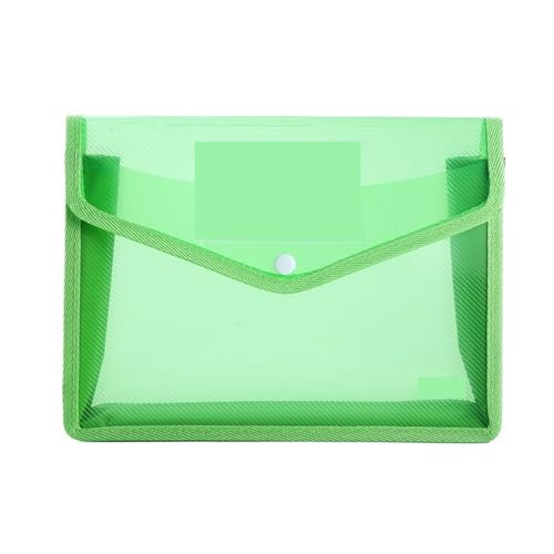 20 stücke Große Kapazität PVC Tasche Wasserdichte Dokument A5 Datei Ordner Organizer Umschlag Ordner FüR Organisieren(Green) von ANQKYO