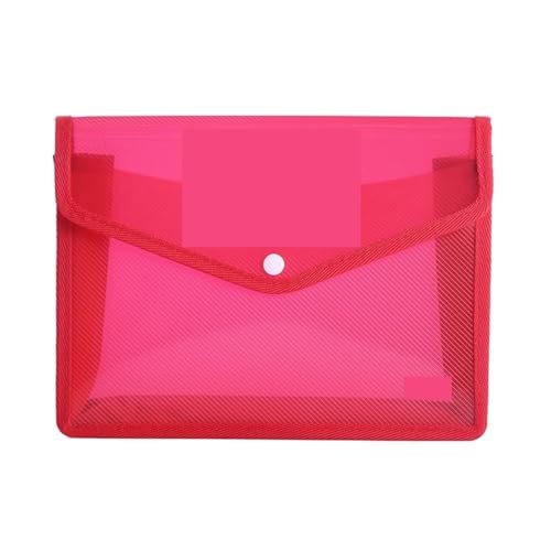 20 stücke Große Kapazität PVC Tasche Wasserdichte Dokument A5 Datei Ordner Organizer Umschlag Ordner FüR Organisieren(Red) von ANQKYO