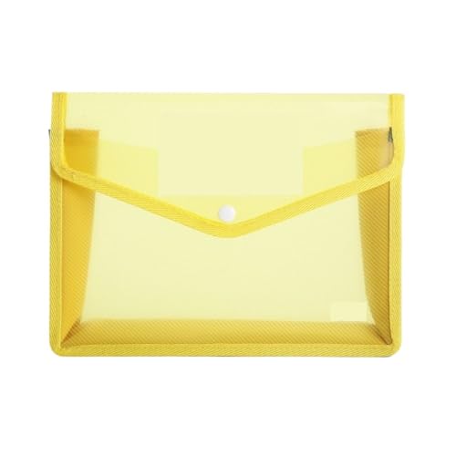 20 stücke Große Kapazität PVC Tasche Wasserdichte Dokument A5 Datei Ordner Organizer Umschlag Ordner FüR Organisieren(Yellow) von ANQKYO
