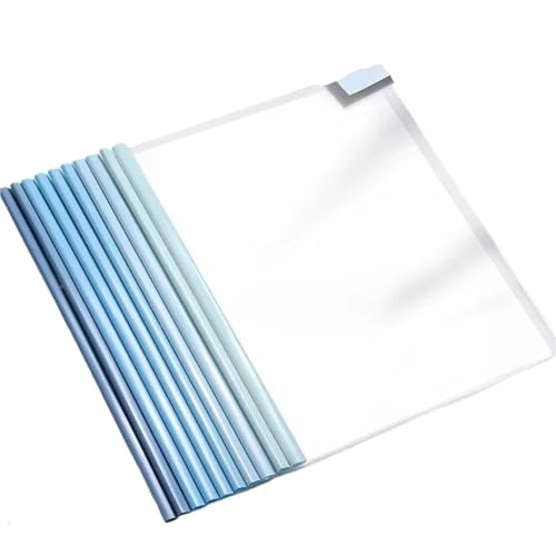 20 stücke Transparent Datei Dokument Verdicken Zugstange A4 Ordner Test Papier Lagerung Tasche Clip Büro Organizer Supplies FüR Organisieren(Blue) von ANQKYO
