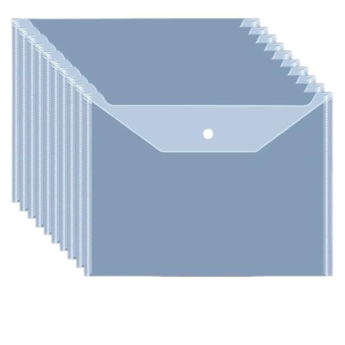 20 stücke Verdickt Transparent A4 Datei Tasche Twill Snap Daten Farbe Büro Lagerung FüR Organisieren(Color 2) von ANQKYO