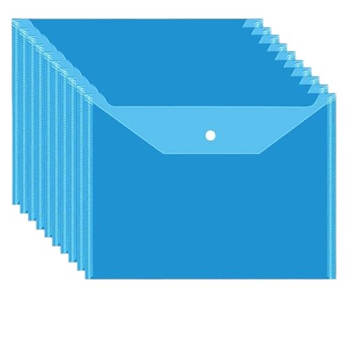 20 stücke Verdickt Transparent A4 Datei Tasche Twill Snap Daten Farbe Büro Lagerung FüR Organisieren(Color 3) von ANQKYO