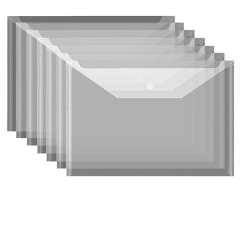 20 stücke Verdickt Transparent A4 Datei Tasche Twill Snap Daten Farbe Büro Lagerung FüR Organisieren(Color 6) von ANQKYO