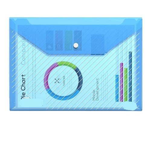 20PCS A4 Transparent Datei Tasche Verdickt Ordner Große Kapazität Kunststoff Wasserdicht Student Tasche FüR Organisieren(Color 2) von ANQKYO