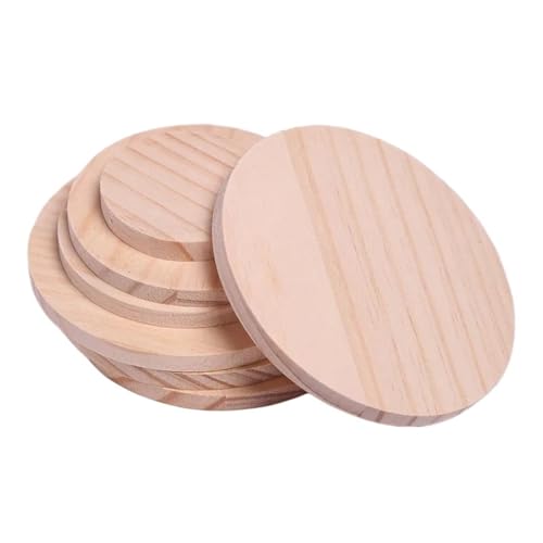 20PCS Runde Holz Chips Modell DIY Handgemachte Malerei Unfinished Holz Plank Material FüR Diy Handwerk von ANQKYO