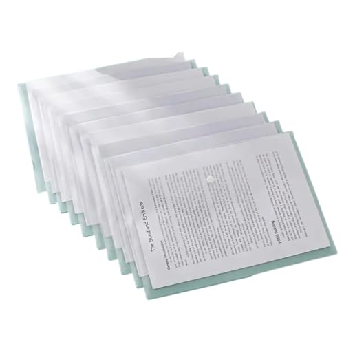20Pcs A4 Dokument Ordner Datei Tasche Transparent Kunststoff Dicken Große Kapazität Daten Pack FüR Organisieren(WHITE) von ANQKYO